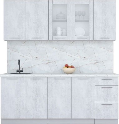 Кухонный гарнитур Интерлиния Мила Пластик 2.0 Б - фото