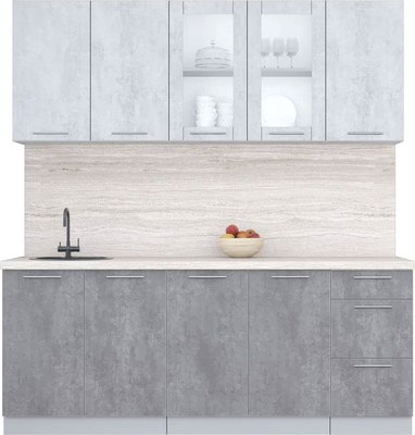 Кухонный гарнитур Интерлиния Мила Пластик 2.0 Б - фото