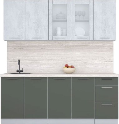 Кухонный гарнитур Интерлиния Мила Пластик 2.0 Б - фото