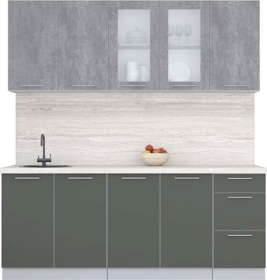 Кухонный гарнитур Интерлиния Мила Пластик 2.0 Б - фото