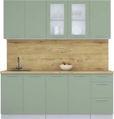 Кухонный гарнитур Интерлиния Мила Пластик 2.0 Б - фото