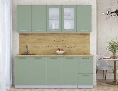 Кухонный гарнитур Интерлиния Мила Пластик 2.0 Б