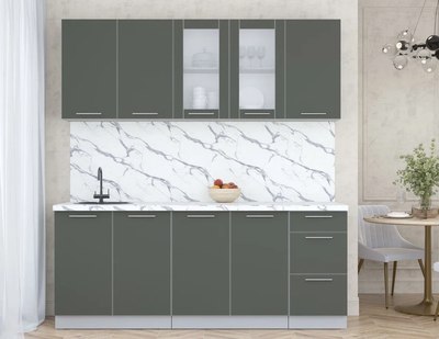 Кухонный гарнитур Интерлиния Мила Пластик 2.0 Б