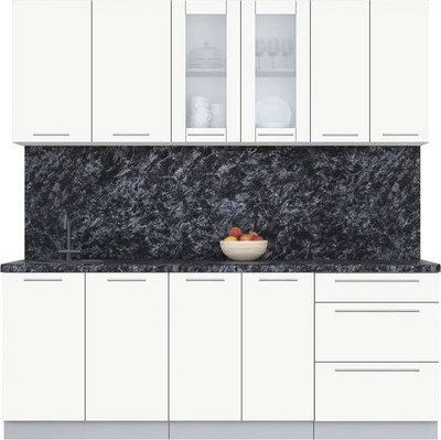 Кухонный гарнитур Интерлиния Мила Пластик 2.1 Б - фото