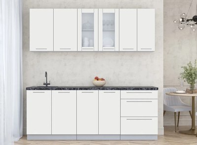 Кухонный гарнитур Интерлиния Мила Пластик 2.1 Б