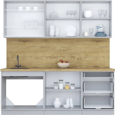 Кухонный гарнитур Интерлиния Мила Пластик 2.1 Б