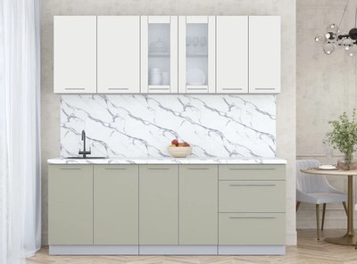 Кухонный гарнитур Интерлиния Мила Пластик 2.1 Б