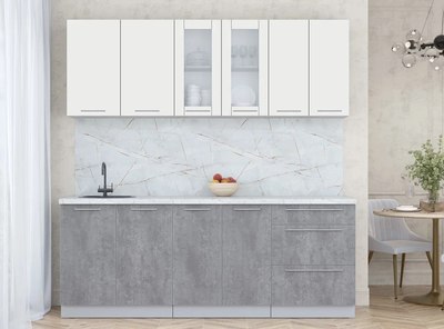 Кухонный гарнитур Интерлиния Мила Пластик 2.1 Б