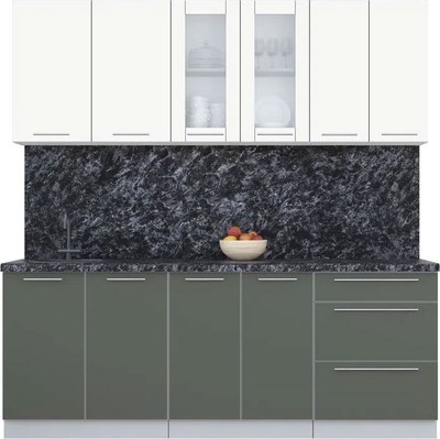 Кухонный гарнитур Интерлиния Мила Пластик 2.1 Б - фото