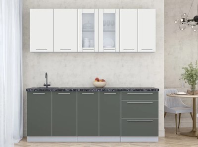 Кухонный гарнитур Интерлиния Мила Пластик 2.1 Б