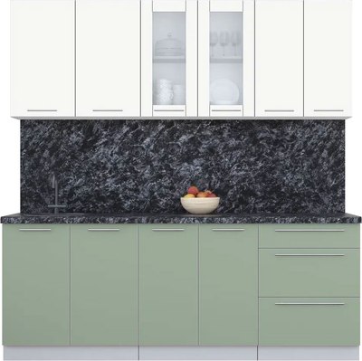 Кухонный гарнитур Интерлиния Мила Пластик 2.1 Б - фото