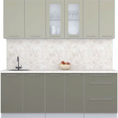 Кухонный гарнитур Интерлиния Мила Пластик 2.1 Б - фото