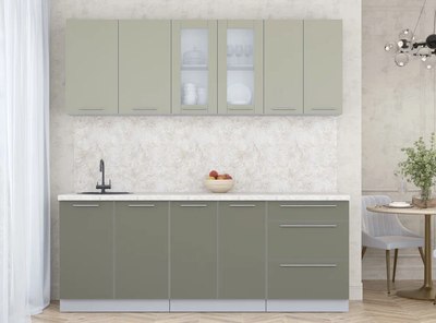 Кухонный гарнитур Интерлиния Мила Пластик 2.1 Б