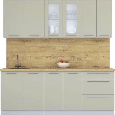 Кухонный гарнитур Интерлиния Мила Пластик 2.1 Б - фото