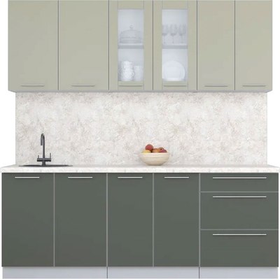 Кухонный гарнитур Интерлиния Мила Пластик 2.1 Б - фото