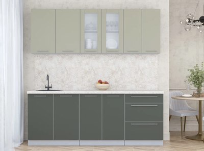 Кухонный гарнитур Интерлиния Мила Пластик 2.1 Б