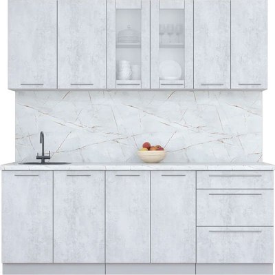 Кухонный гарнитур Интерлиния Мила Пластик 2.1 Б - фото