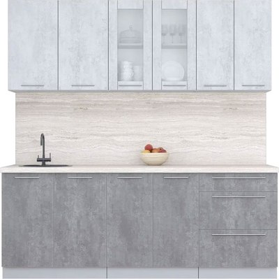 Кухонный гарнитур Интерлиния Мила Пластик 2.1 Б - фото