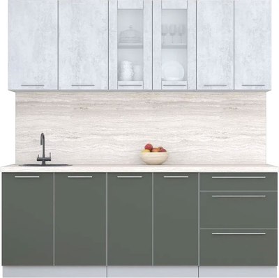 Кухонный гарнитур Интерлиния Мила Пластик 2.1 Б - фото