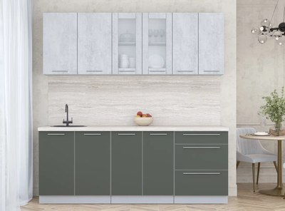 Кухонный гарнитур Интерлиния Мила Пластик 2.1 Б