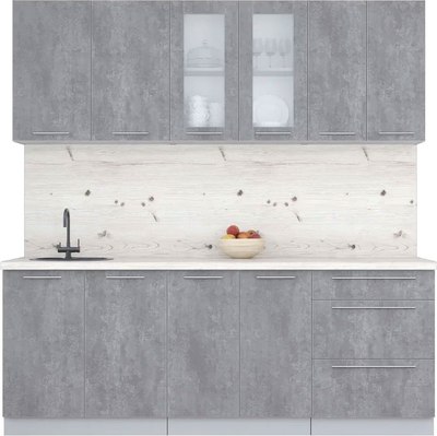 Кухонный гарнитур Интерлиния Мила Пластик 2.1 Б - фото