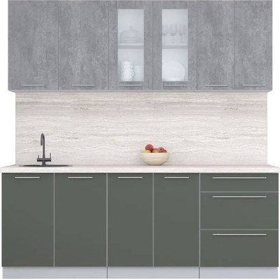 Кухонный гарнитур Интерлиния Мила Пластик 2.1 Б - фото