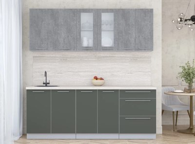 Кухонный гарнитур Интерлиния Мила Пластик 2.1 Б