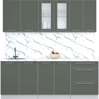 Кухонный гарнитур Интерлиния Мила Пластик 2.1 Б - фото