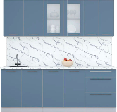 Кухонный гарнитур Интерлиния Мила Пластик 2.2 Б - фото