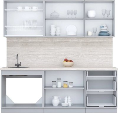 Кухонный гарнитур Интерлиния Мила Пластик 2.2 Б