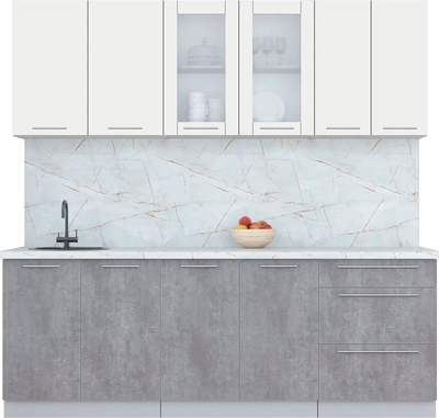 Кухонный гарнитур Интерлиния Мила Пластик 2.2 Б - фото