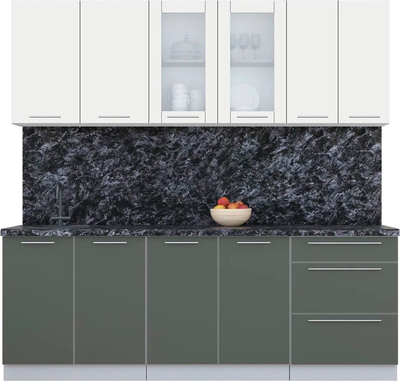 Кухонный гарнитур Интерлиния Мила Пластик 2.2 Б - фото