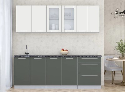 Кухонный гарнитур Интерлиния Мила Пластик 2.2 Б