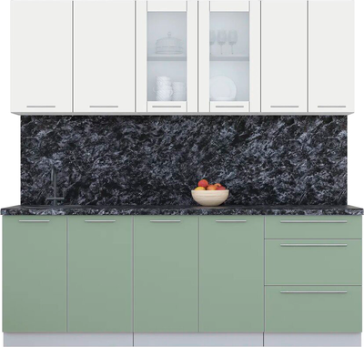 Кухонный гарнитур Интерлиния Мила Пластик 2.2 Б - фото