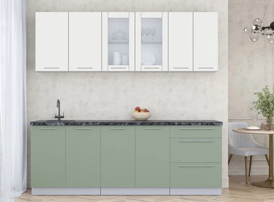 Кухонный гарнитур Интерлиния Мила Пластик 2.2 Б