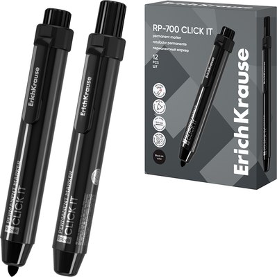 Маркер перманентный Erich Krause Click It RP-700 / 60828