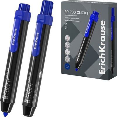 Маркер перманентный Erich Krause Click It RP-700 / 60829