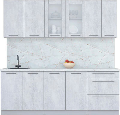 Кухонный гарнитур Интерлиния Мила Пластик 2.2 Б - фото