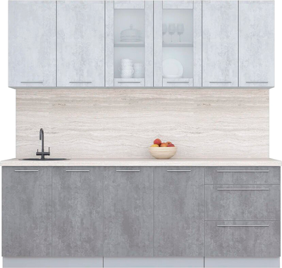 Кухонный гарнитур Интерлиния Мила Пластик 2.2 Б - фото