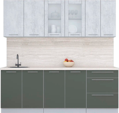 Кухонный гарнитур Интерлиния Мила Пластик 2.2 Б - фото