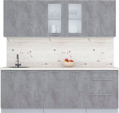 Кухонный гарнитур Интерлиния Мила Пластик 2.2 Б - фото