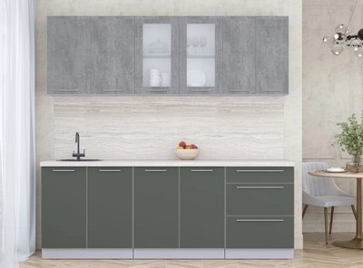 Кухонный гарнитур Интерлиния Мила Пластик 2.2 Б