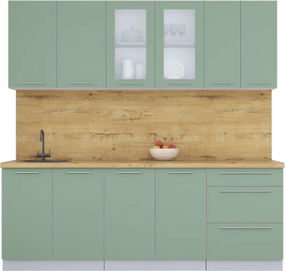 Кухонный гарнитур Интерлиния Мила Пластик 2.2 Б - фото