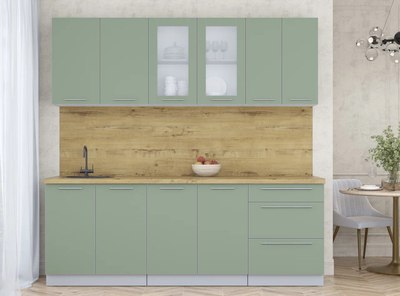 Кухонный гарнитур Интерлиния Мила Пластик 2.2 Б