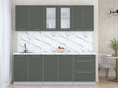 Кухонный гарнитур Интерлиния Мила Пластик 2.2 Б