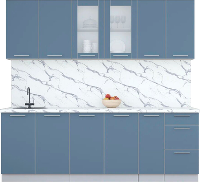 Кухонный гарнитур Интерлиния Мила Пластик 2.3 Б - фото