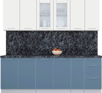 Кухонный гарнитур Интерлиния Мила Пластик 2.3 Б - фото