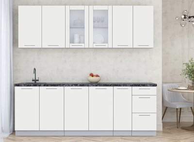 Кухонный гарнитур Интерлиния Мила Пластик 2.3 Б