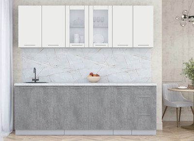 Кухонный гарнитур Интерлиния Мила Пластик 2.3 Б