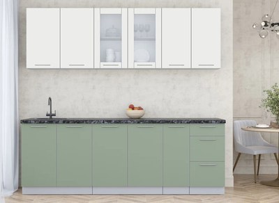 Кухонный гарнитур Интерлиния Мила Пластик 2.3 Б